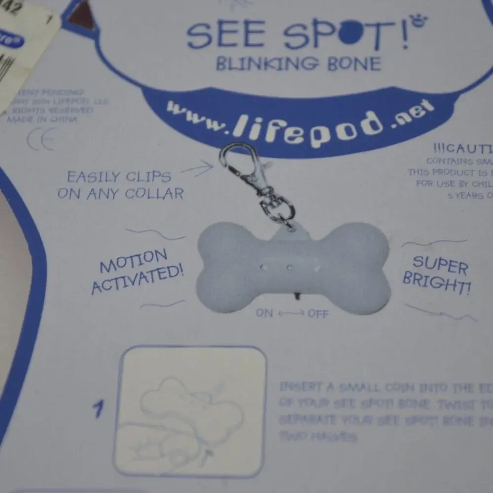 See Spot! Blinking Bone Barbie Pink Dog Pet Accessory for collar